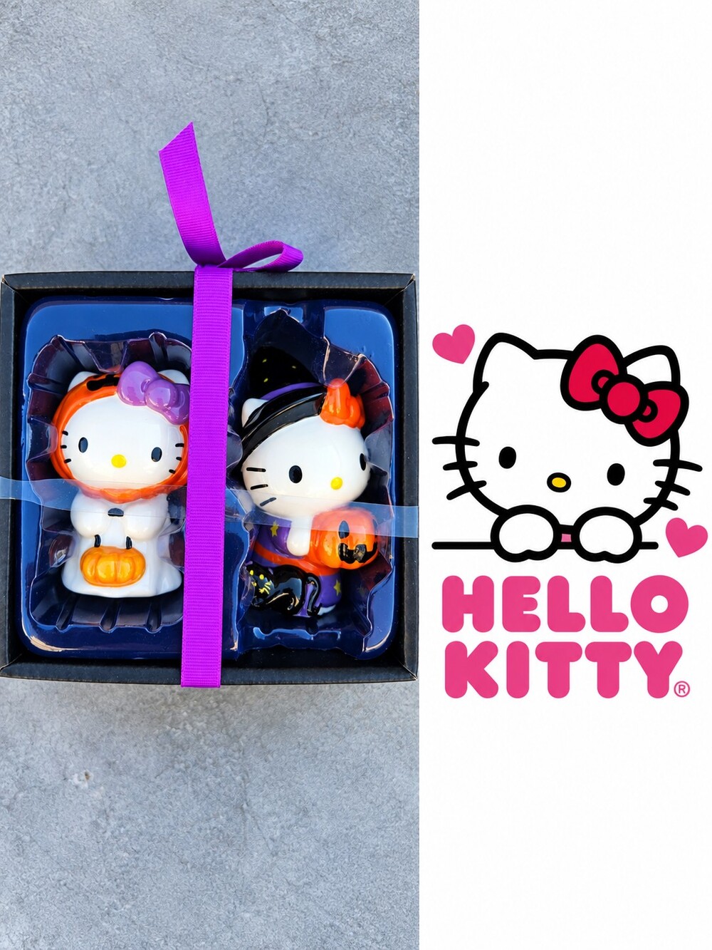 Hello Kitty & Friends Halloween Salt & Pepper Shaker Set – Hand Painted – New in